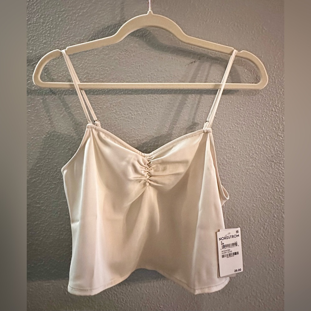 NWT BP Nordstrom Women's Ivory Satin Camisole